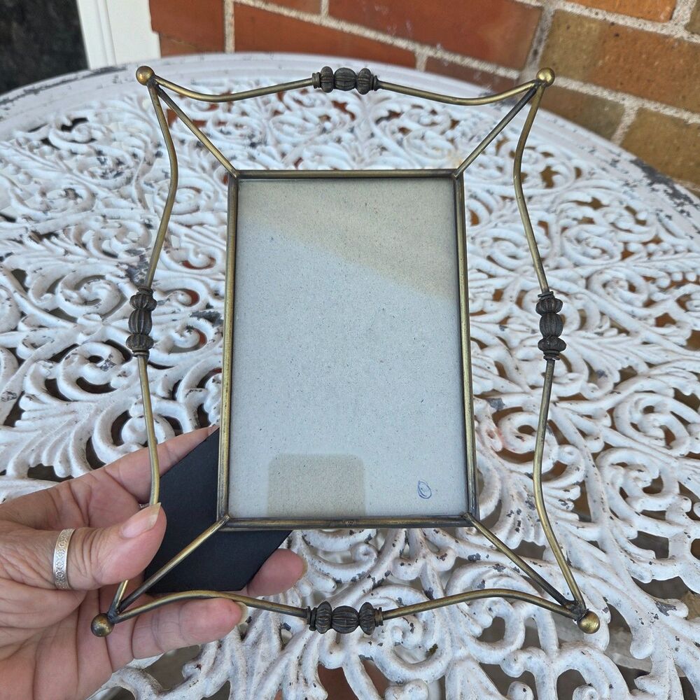 Vintage 1997 HB Group Gold Wire Picture Frame Filigree Metal